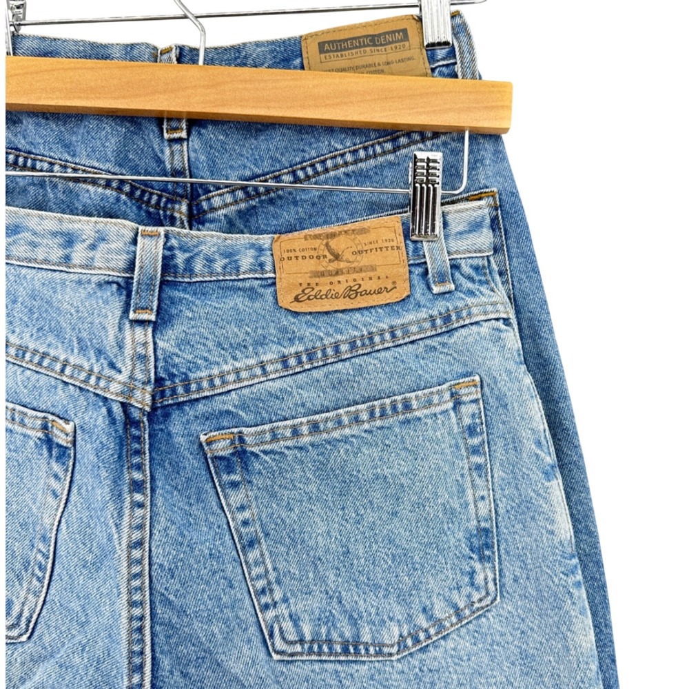 VTG Eddie Bauer BUNDLE High Waisted Mom Jeans Stone Wash Size 10 & 10P Y2K